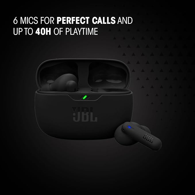 JBL Wave Beam 2 Active Noise Cancelling True Wireless Earbuds, Black