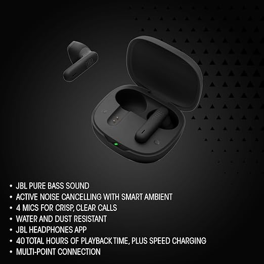 JBL Wave Flex 2 True Wireless In-Ear Headphone, Black
